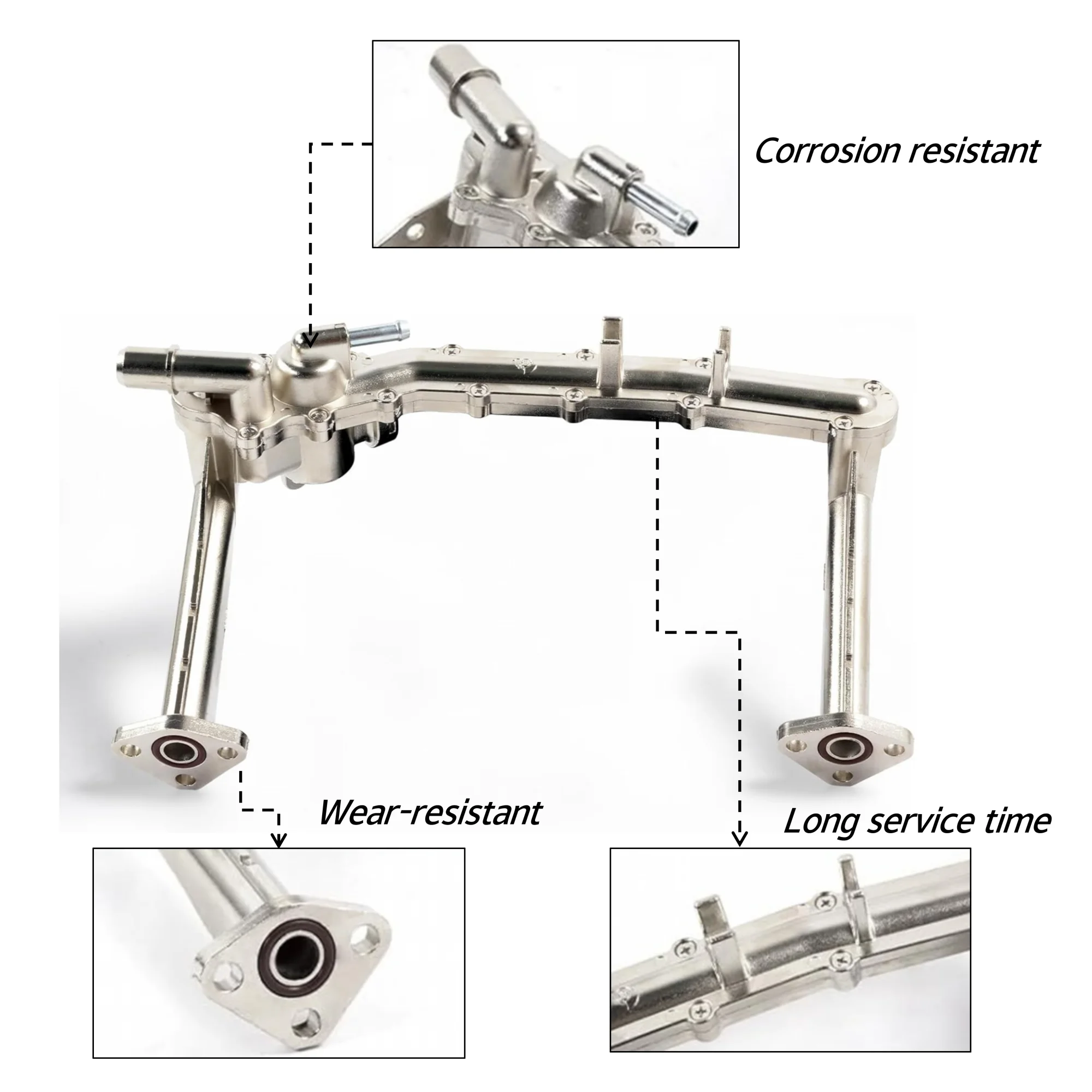 Coolant Water Pipe Rear Coolant Water Heater Pipe LR122710 for Land Rover 2014- Improved aluminum heater manifold pipe LR041788
