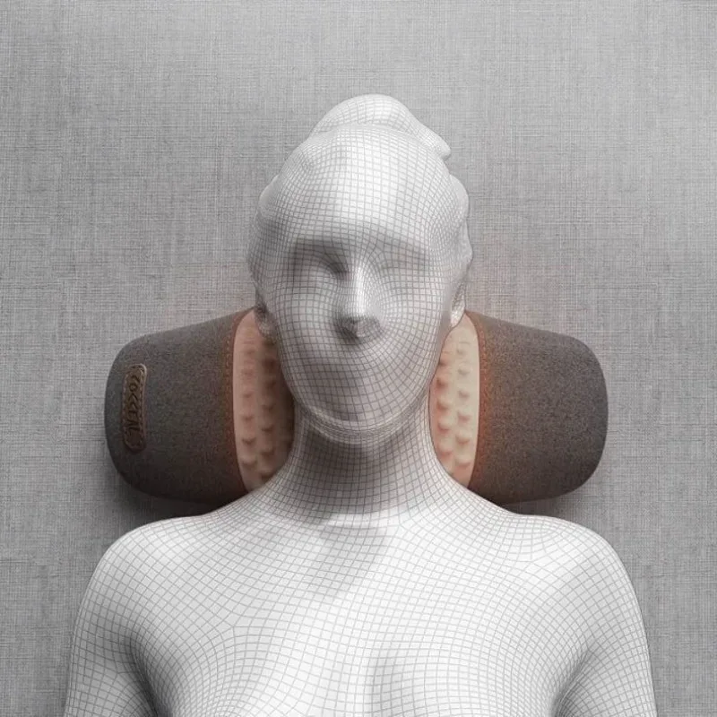 

Cervical pillow sleeping massage spine assistance heating cylindrical neck protection pillow