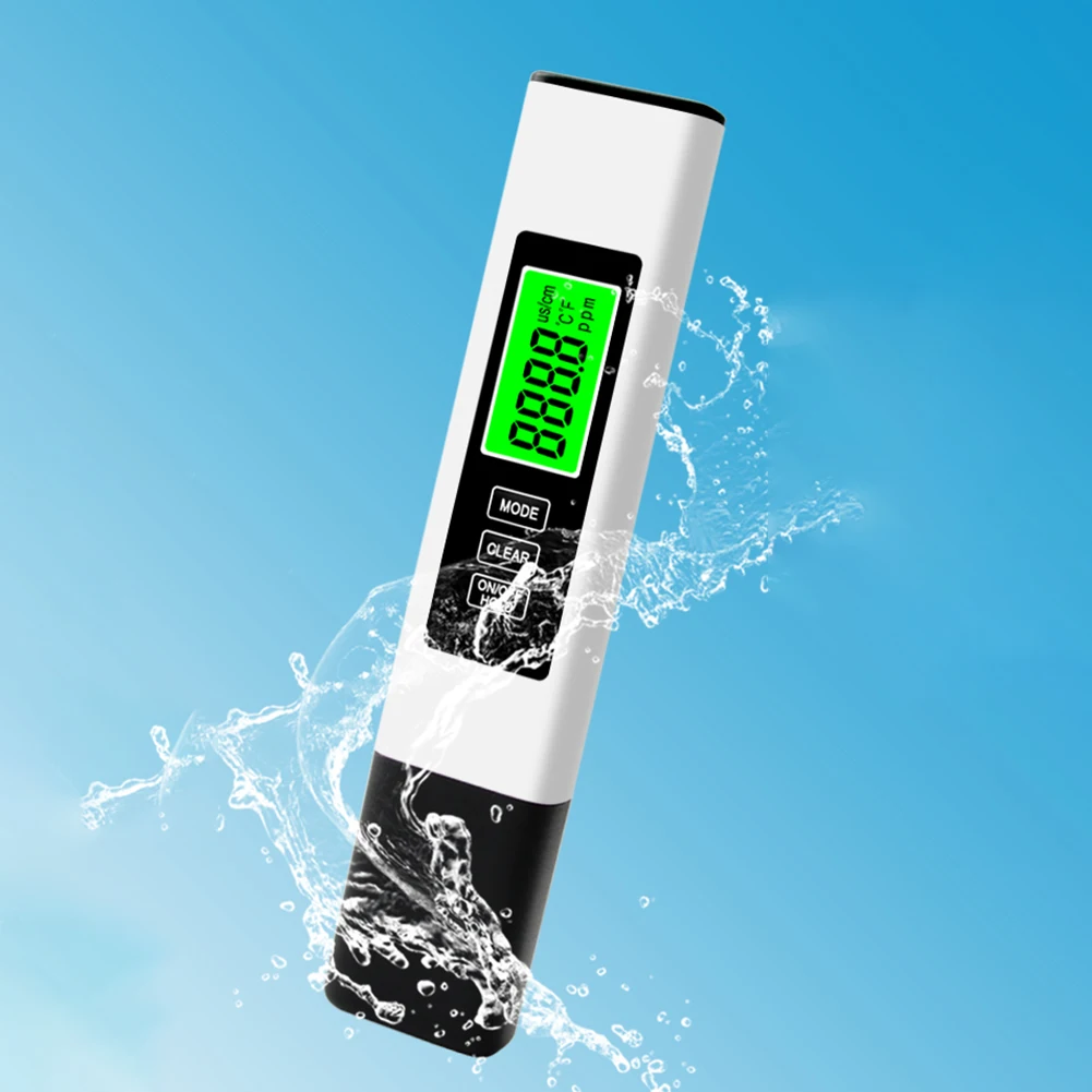 4 in 1 Digital Water Tester TDS Meter Backlit LCD Display TDS EC & Temperature(°C °F) Meter for Pools Drinking Water Aquariums