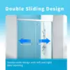 K01 - Shower Door 56-60 in. x 76 in. Double Sliding Shower Door, 5/16" (8mm) Clear Tempered Glass - Chrome 2