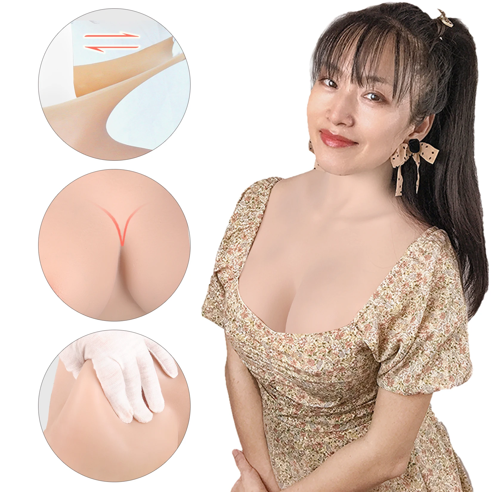 Silicone breast shape Cosplay Cross-dressing Wearable False chest Variety of cups Transvestism Denaturation Realistic Comfortabl