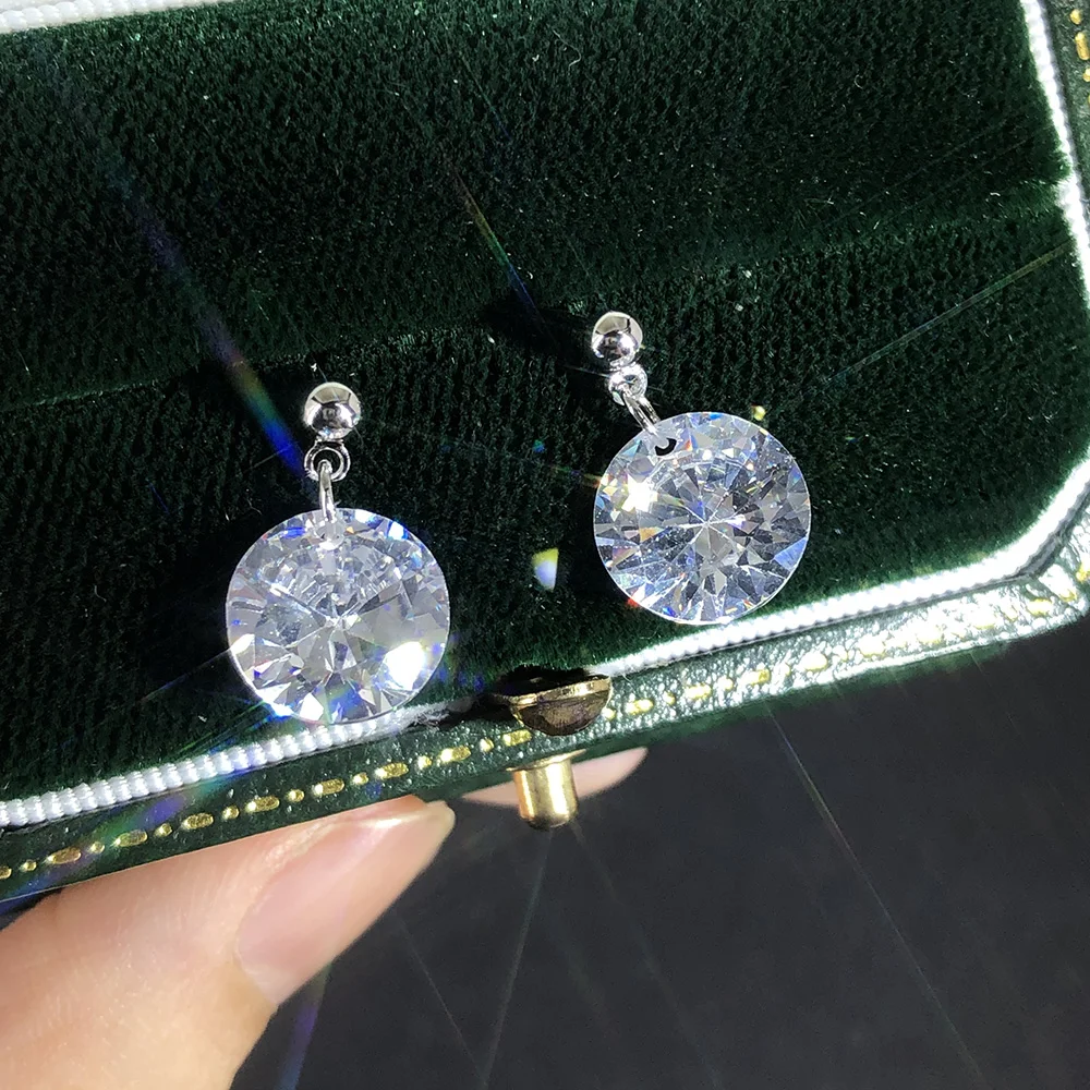Klassische Diamant Stud Ohrring Für Frauen Komplett Klare Zirkonia Rose Gold Farbe Mode Schmuck Hochzeit Geschenke E153 – Detail 4