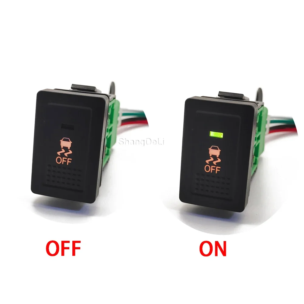 きょんちのSwitch ライト 車の Led ライトトラクションコントロールスイッチプッシュボタン ESC