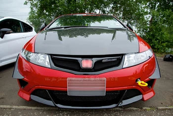 Car Front Grill Grille Body Kit fits HONDA Civic Type R FN2 MUGEN Auto Accessories Tuning Carbon Fiber With Emblem 1