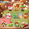 DIY Christmas Building Block Snowman Elk Santa Claus Model Micro Brick Building Block Xmas Tree Decoration Children Toy Gift 1