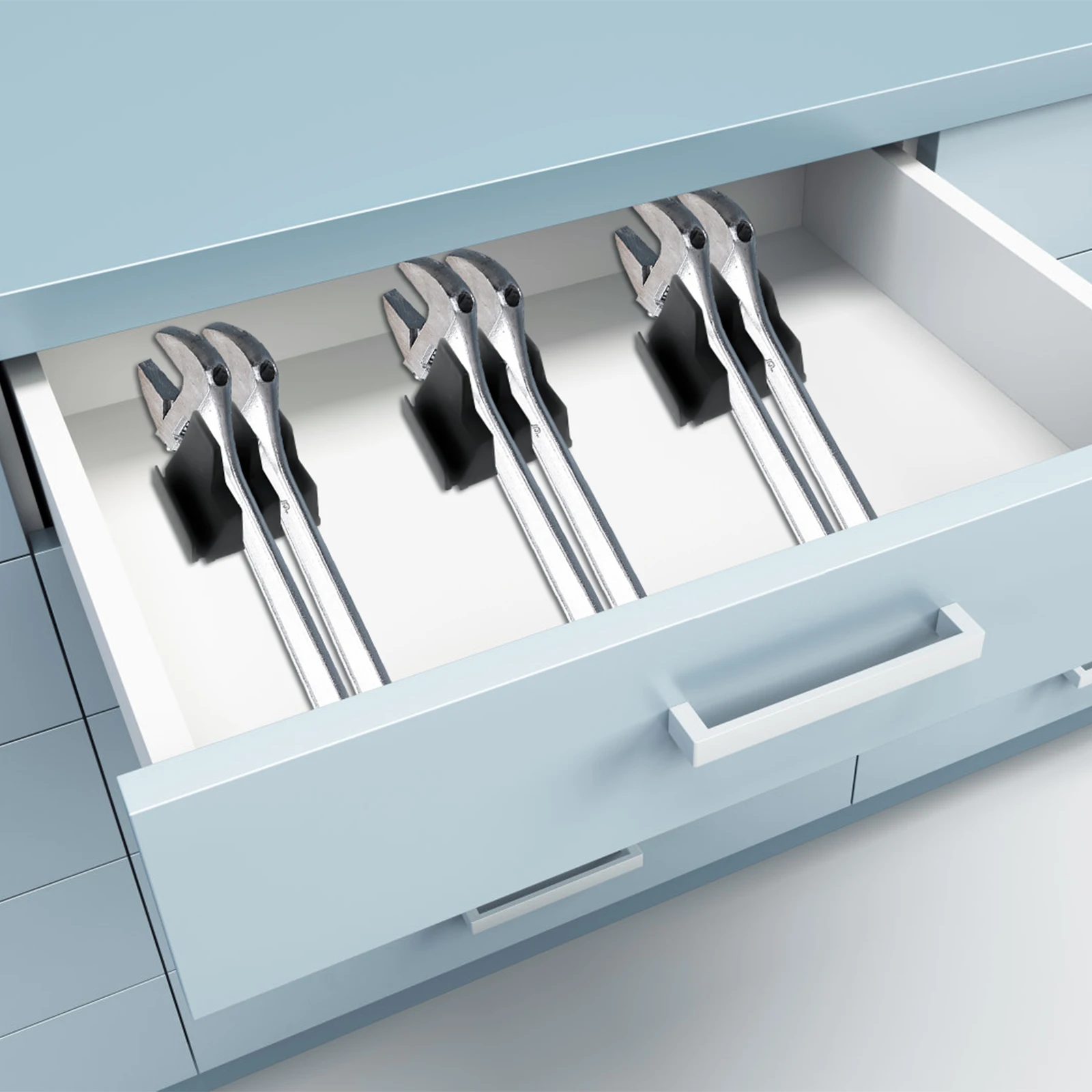 Magnetic Wrench Organizer Rack for Toolbox Magnetic Wrench Holder Space-Saving Design Holds Up to 24 Wrenches Modular Holder 5