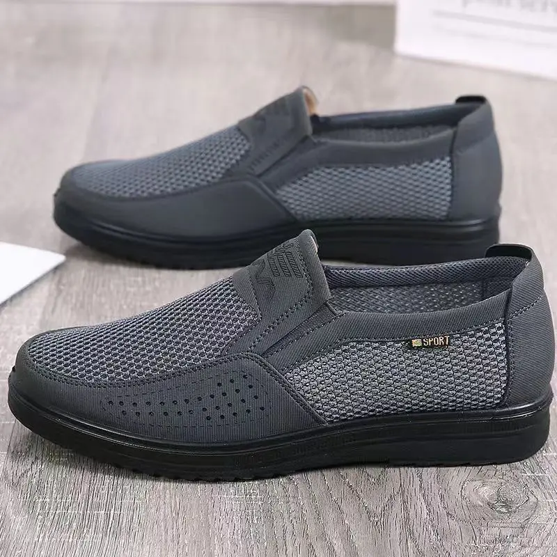 Summer Men's Breathable Loafers Mesh Man Casual Shoes Soft Lightweight Walking Driving Shoes Men's Flats Shoe Big Size 38-48 New 3