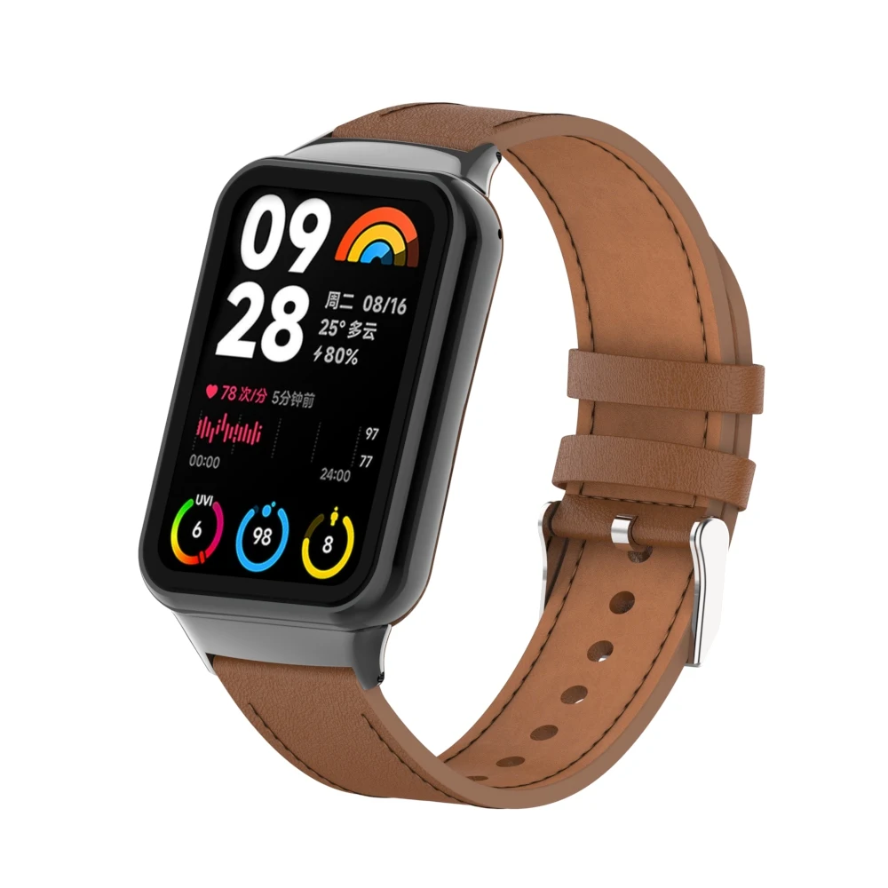 Premium Leather Strap - Comfortable Metal Bracelet Wristband Accessory