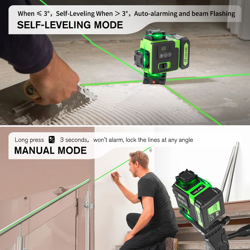 16 Lines Laser Level APP Remote Control Horizontal Vertical Levels Machine Power