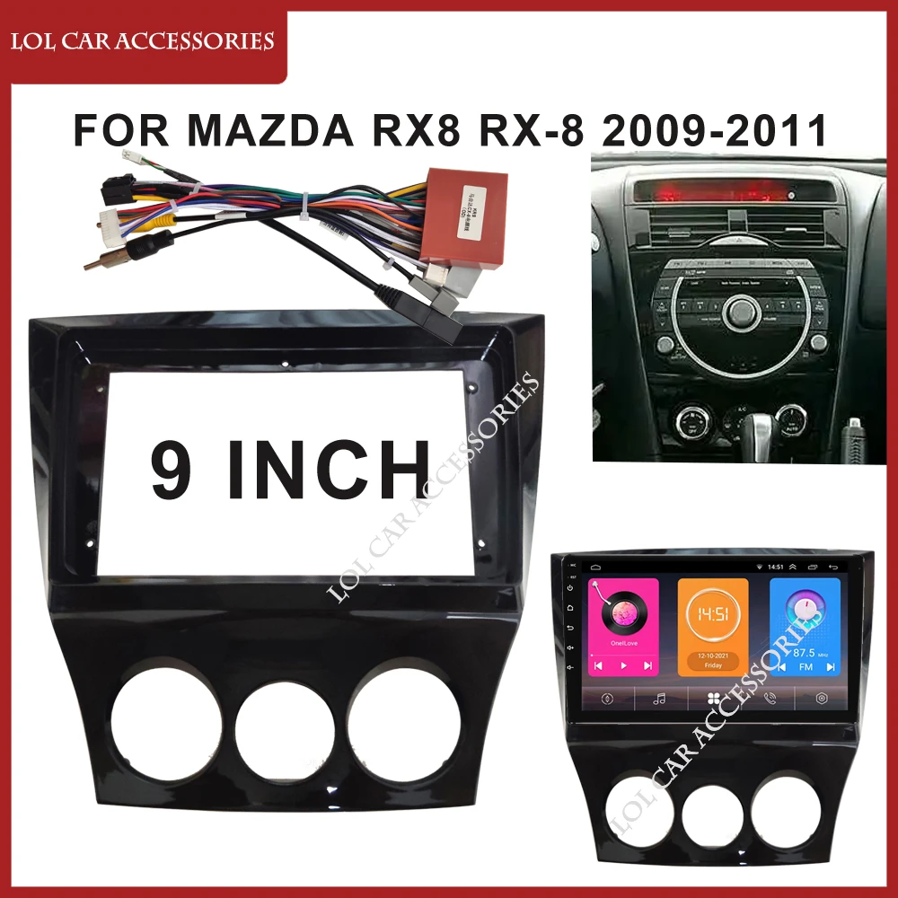 9 Inch For Mazda Rx8 Rx8 20092011 Gps Mp5 Player Stereo 2 Din Dvd Head Unit Fascia Car Radio