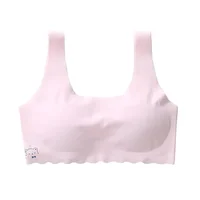Sous-vêtements tubulaires sans couture pour enfants, gilet blanc/rose, période de développement pour filles, 1 pièce par Lot, nouvelle collection été 2024 4