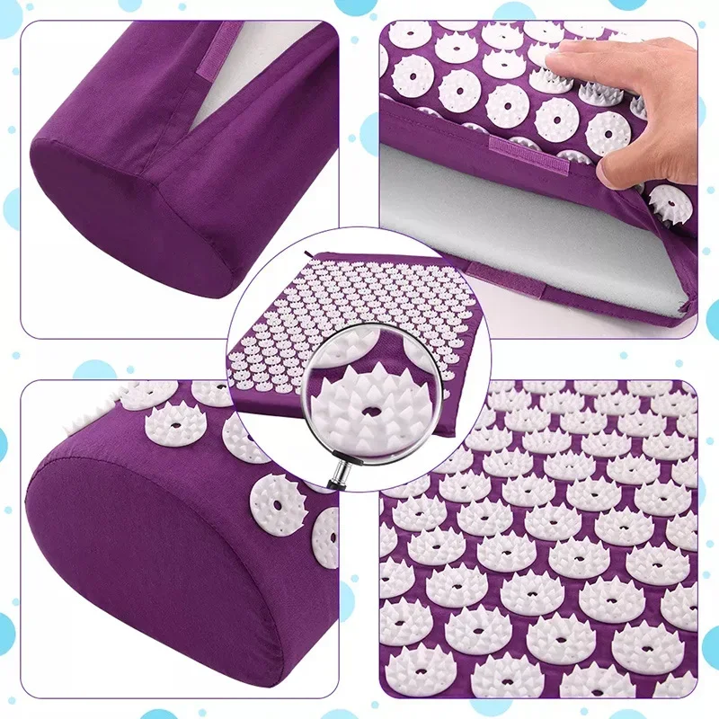Non-Slip Massage Yoga Mat Set for Stress Relief yoga mat massage pad yoga fitness equipment