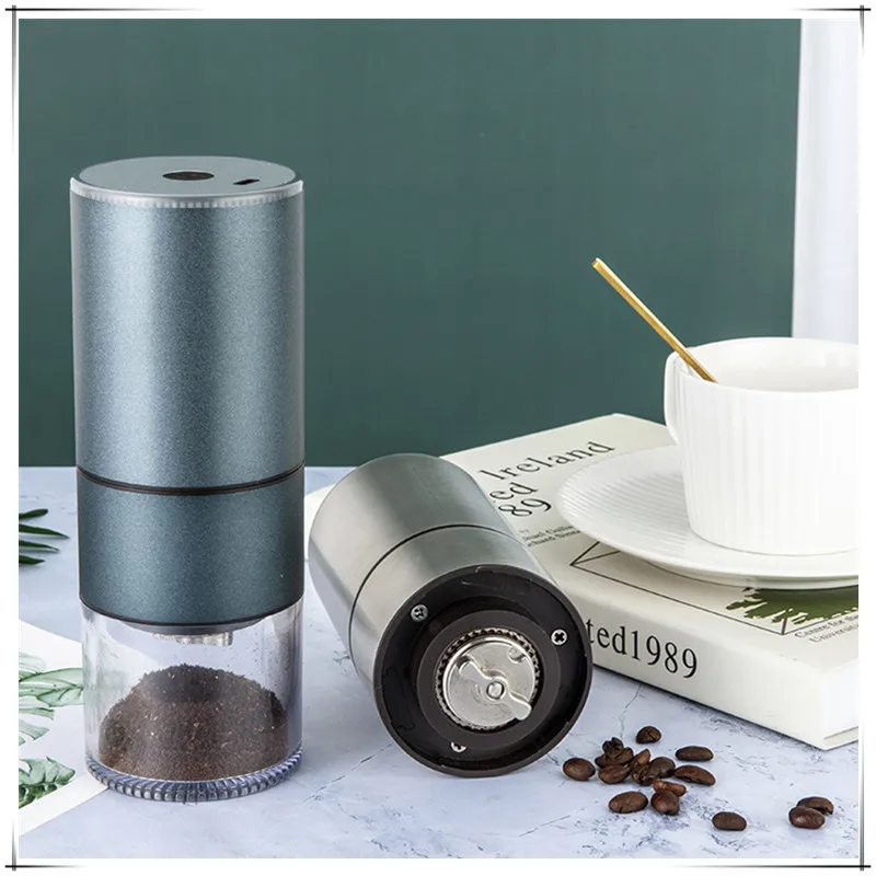 Type-C Electric portable Stainless steel core bean grinder Small household Italian hand punch grinder coffee bean grinder coffee electric grinder household c40 38mm high nitrogen steel grinding hand punch italian style