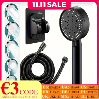 ก๊อกน้ําอ่างล้างจานห้องน้ําหัวฝักบัวแรงดันสูง 5 โหมดปรับได้ด้วยท่อประหยัดน้ํา One-Key Stop อุปกรณ์ห้องน้ํา 1