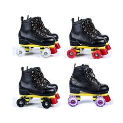 Roller Skates Adult Wheeled Double Row Skates Four Wheels Adult Adult Double Row Skate Skating Rink Sport Glows