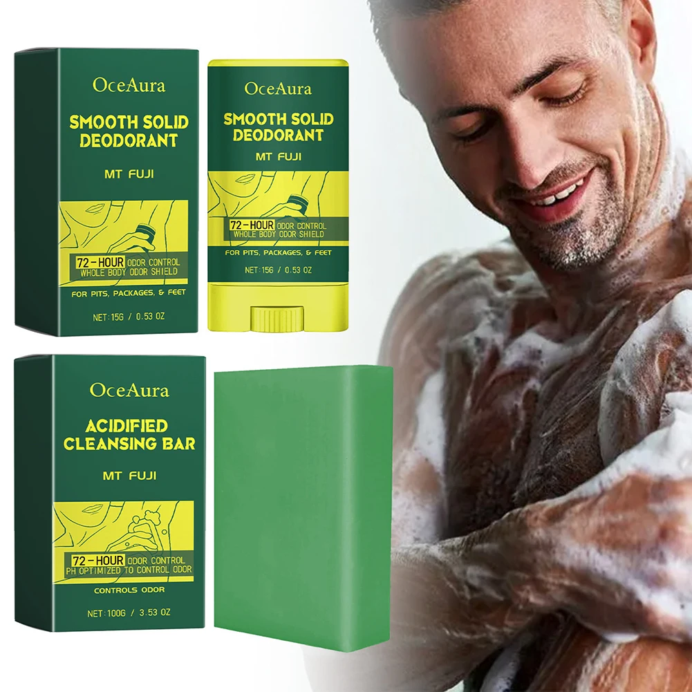 Deodorizing Soap Acidified Body Cleansing Bar Bath Deodorant With 24-hour Sweat/Odor Protection Long Lasting Body Odor Remover odor removing soap