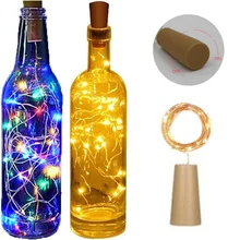 

2M 20LED Wine Cork String Lights Battery (INCLUDED) Waterproof Led Copper Wire Bottle String Lights