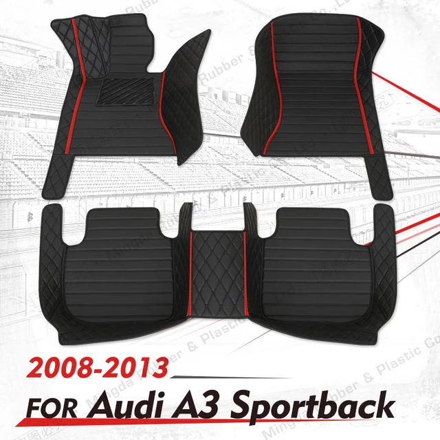 Auto Fußmatten Für Audi A3 8PA Sportback 2008-2012 2013 Doppel Schicht Auto  Fuß Pads Nach Teppiche innen Zubehör Teile - AliExpress