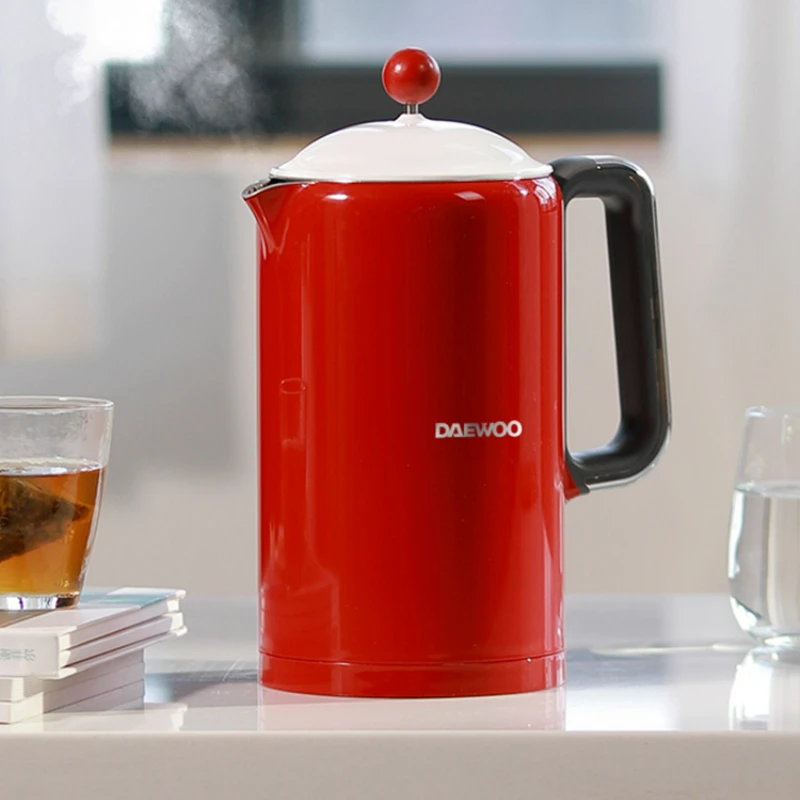 Retro Red Intelligent Touch Electric Kettles Double Mode Boiling Water Automatic Insulation Stainless Steel 1.5L Kettle Electric 4