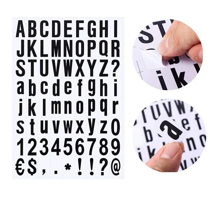 12 Sheets Gold Vinyl Letter & Number Stickers - 3 Inch Self-Adhesive Alphabet