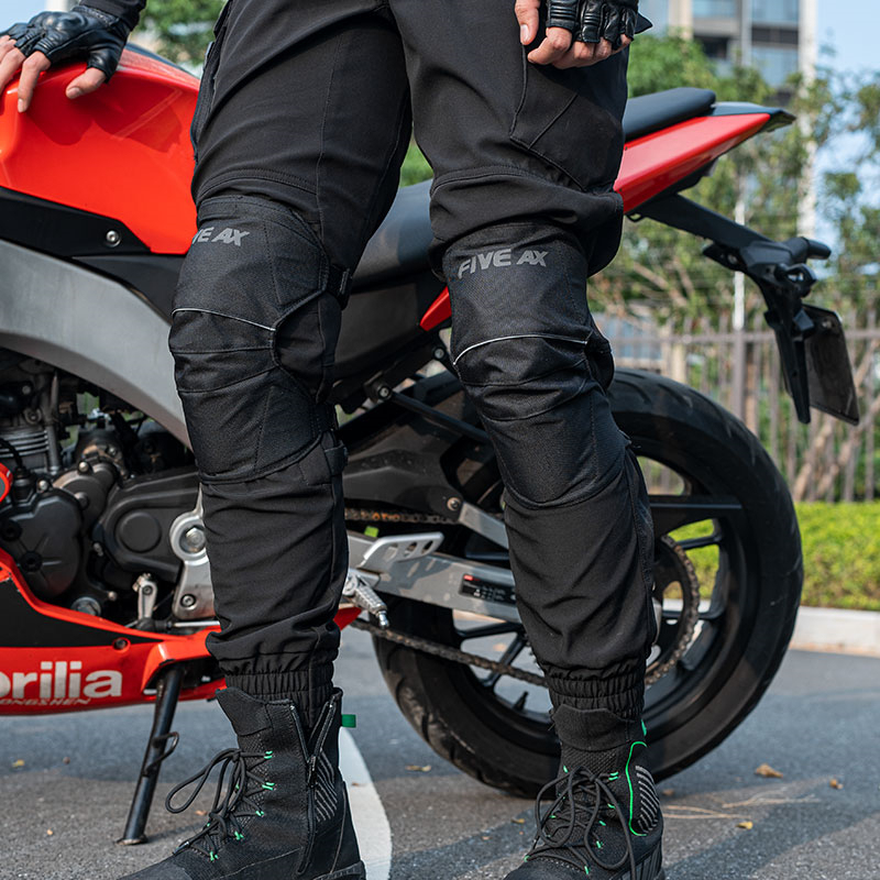 FIVE AX Motorcycle Riding Knee Protection Gear With Accessories Motorbike Cycling Knight Equipment Breathable Splash Proof Water
