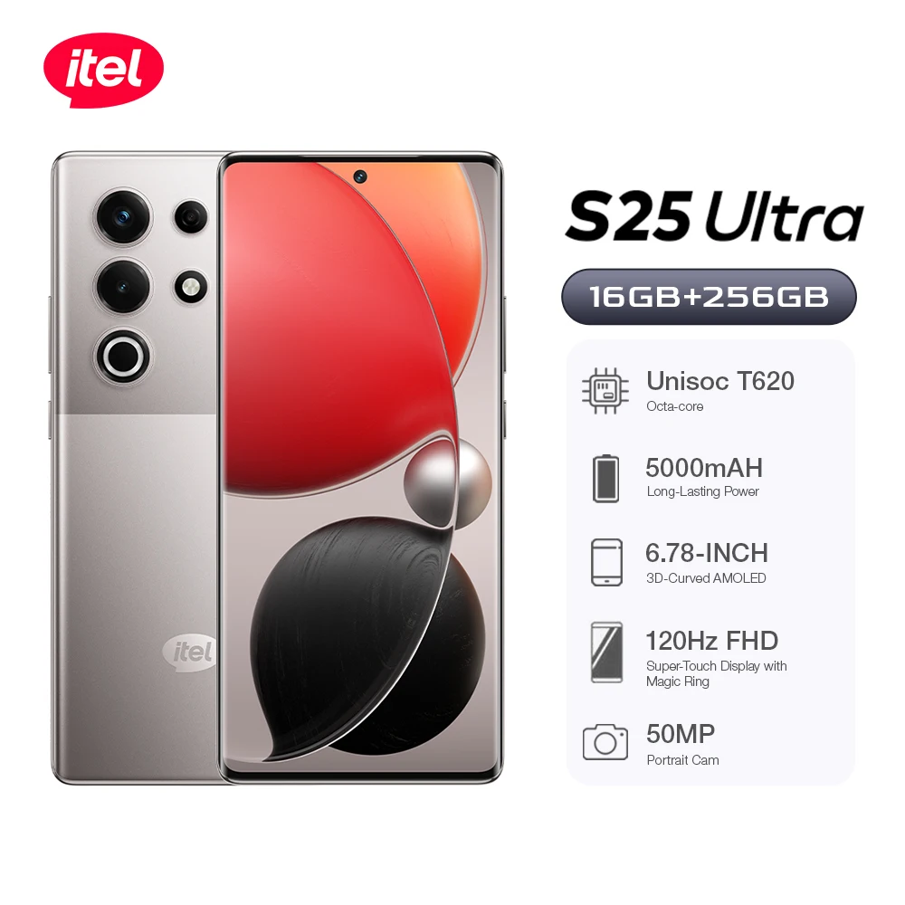 itel S25 Ultra هاتف ذكي 16 جيجابايت + 256 جيجابايت...