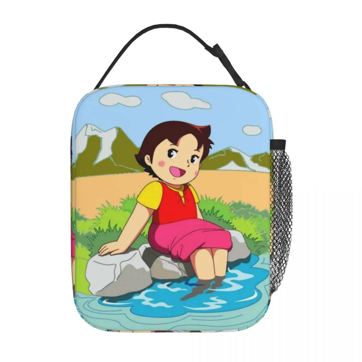 

Heidi Feet In The Water Thermal Insulated Lunch Bags for Work Japanese Anime Portable Food Bag Women Thermal Cooler Lunch Boxes