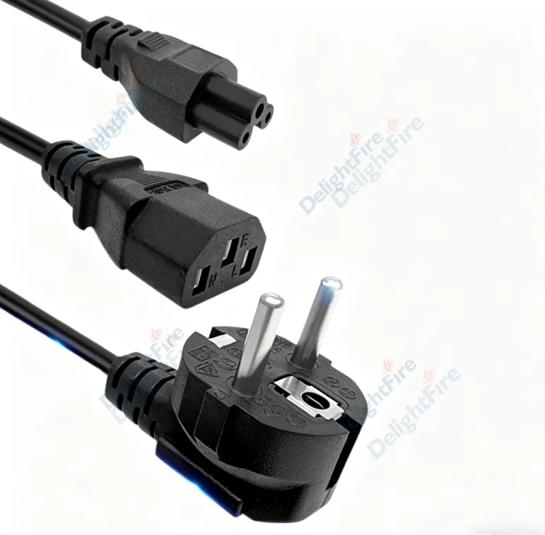 노트북 EU 플러그 전원 케이블 IEC C5 C13 전원 어댑터 연장 코드 (아수..