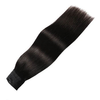 Invisible Wire Hair Extensions Real Human Hair 12-24Inch Brown Color Transparent Fish Line Clip-Ins Hair Piece 100% Remy Huma