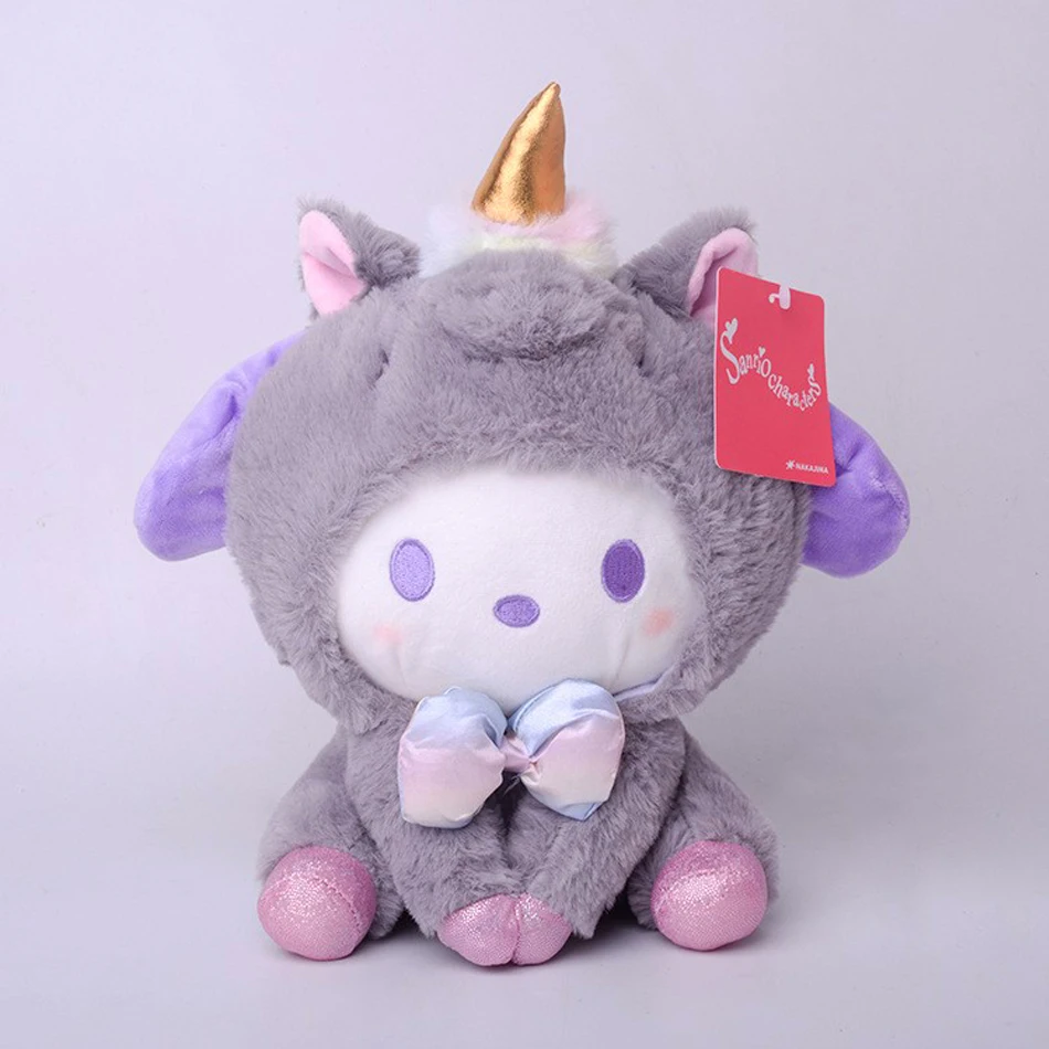 thumbnail image 1 of Sanrio Cartoon Kawali Kuromi Hello Kitty My Melody Cinnamoroll Pillow Plush Toys Soft Stuffed Dolls for Kids Birthday Gifts, 1 of 5