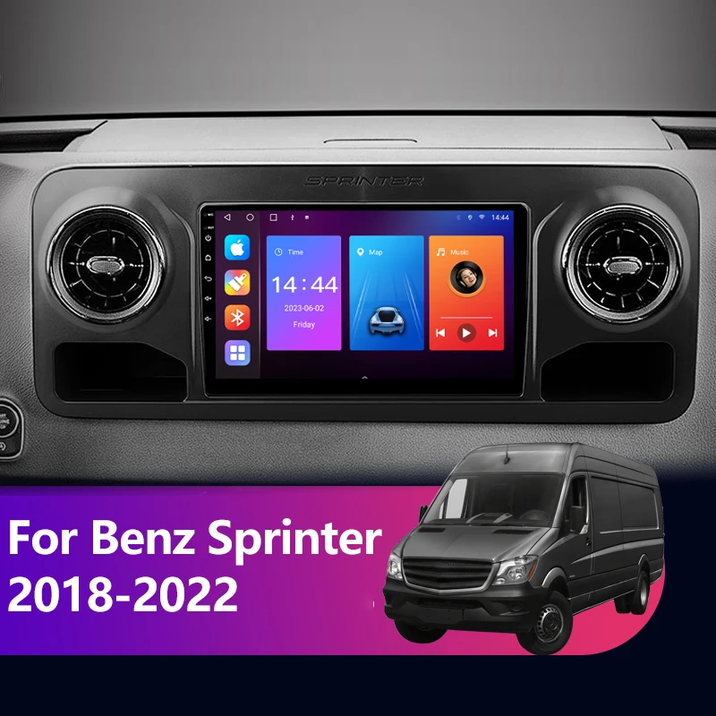thumbnail image 2 of 2 Din Carplay Android 12 Car Radio Multimedia Video Player For Benz Sprinter 907 910 2018 - 2022 Navigation GPS 4G Head Unit 2 of 13