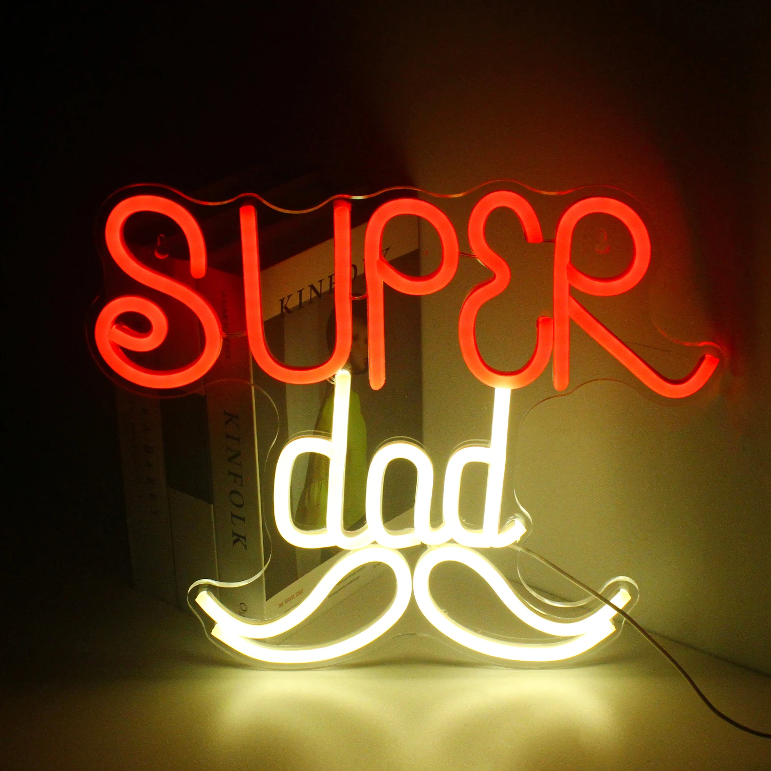 ineonlife Neon Sign Acrylic super dad Custom ight Sign Ins Home Wall Bar Party Club shop aesthetic room Home Bedroom Decor Gift