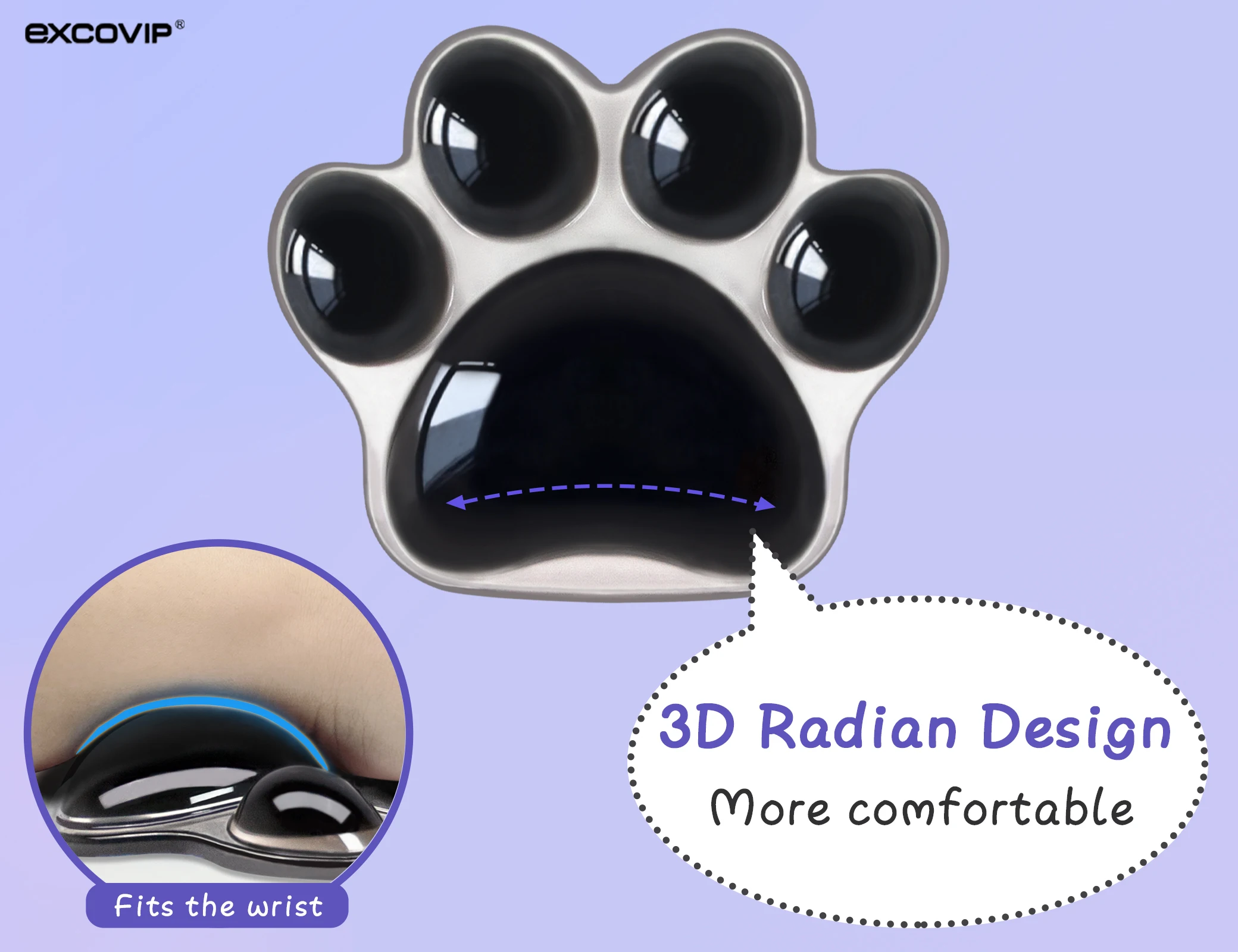 EXCO Non-Slip Silicone Wrist Pad - Relieve Wrist Pain