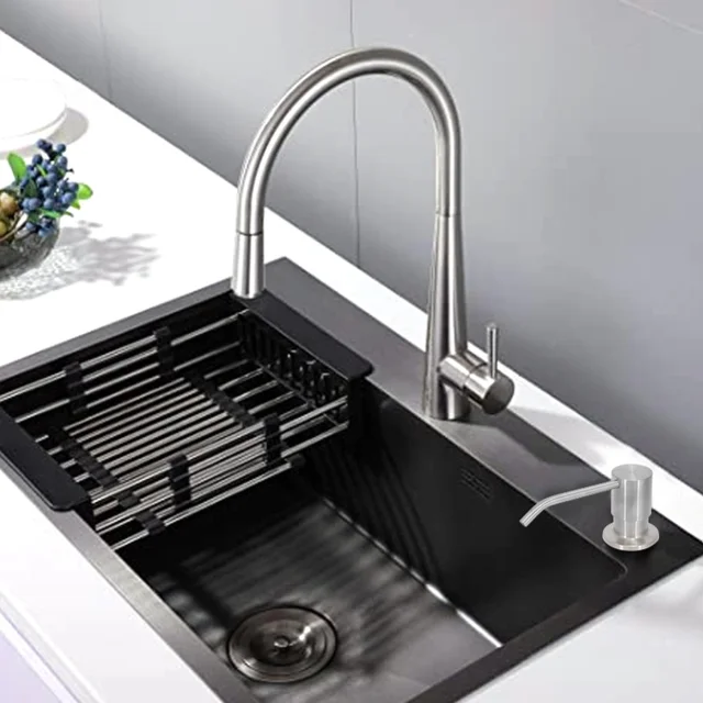 ขวดปั๊มสบู่ล้างจานแบบเติมได้ ใช้ซ้ำได้ พร้อมที่จัดระเบียบ 5