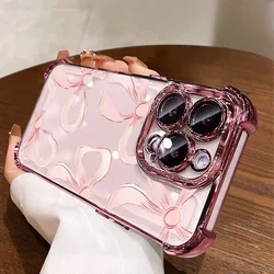 Elegant Romantic Bow Clear Shockproof Phone Case for VIVO V70 FE 5G (S28897)