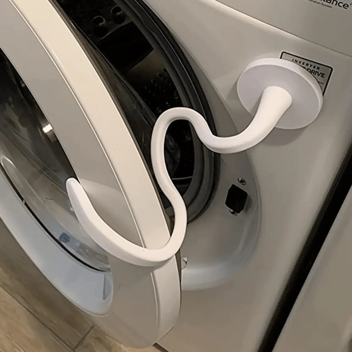 Magnetic Washer Door Prop-Stabilizer for Front Load Machines-Easy-Install, Flex Design-Fits Most Washers & RV Laundry Doors 1