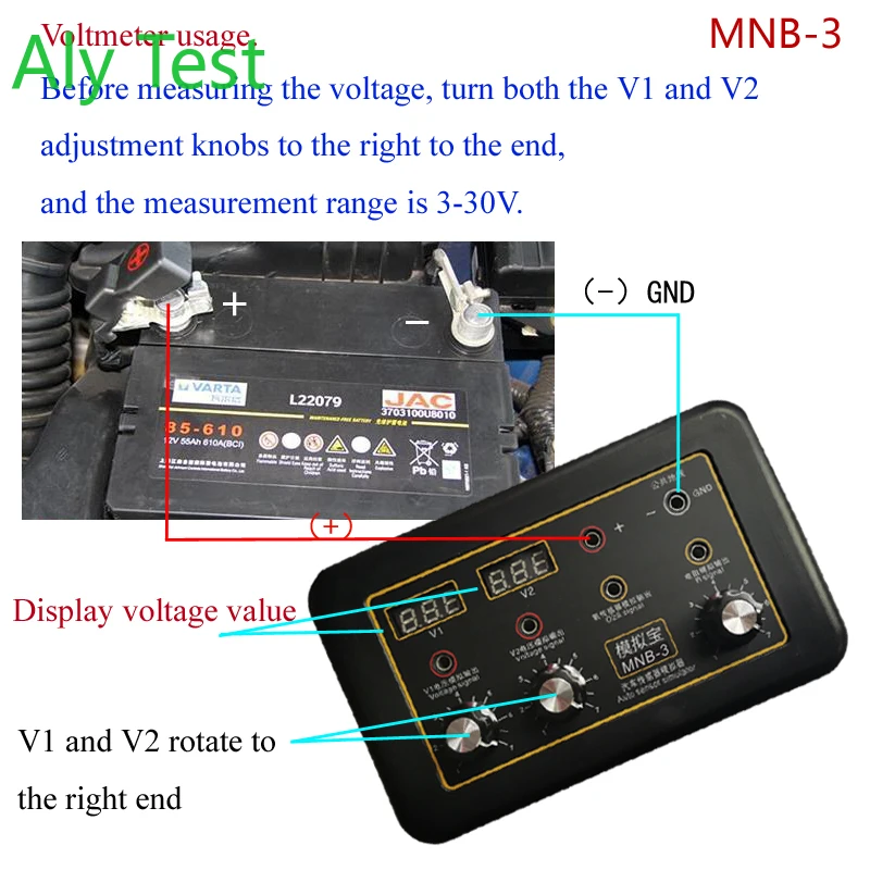 12-24V All Injector Pulse Simulator Tester Automobile Ingition Coil Stepper Motor Air Sensor Meter Unit Signal Test