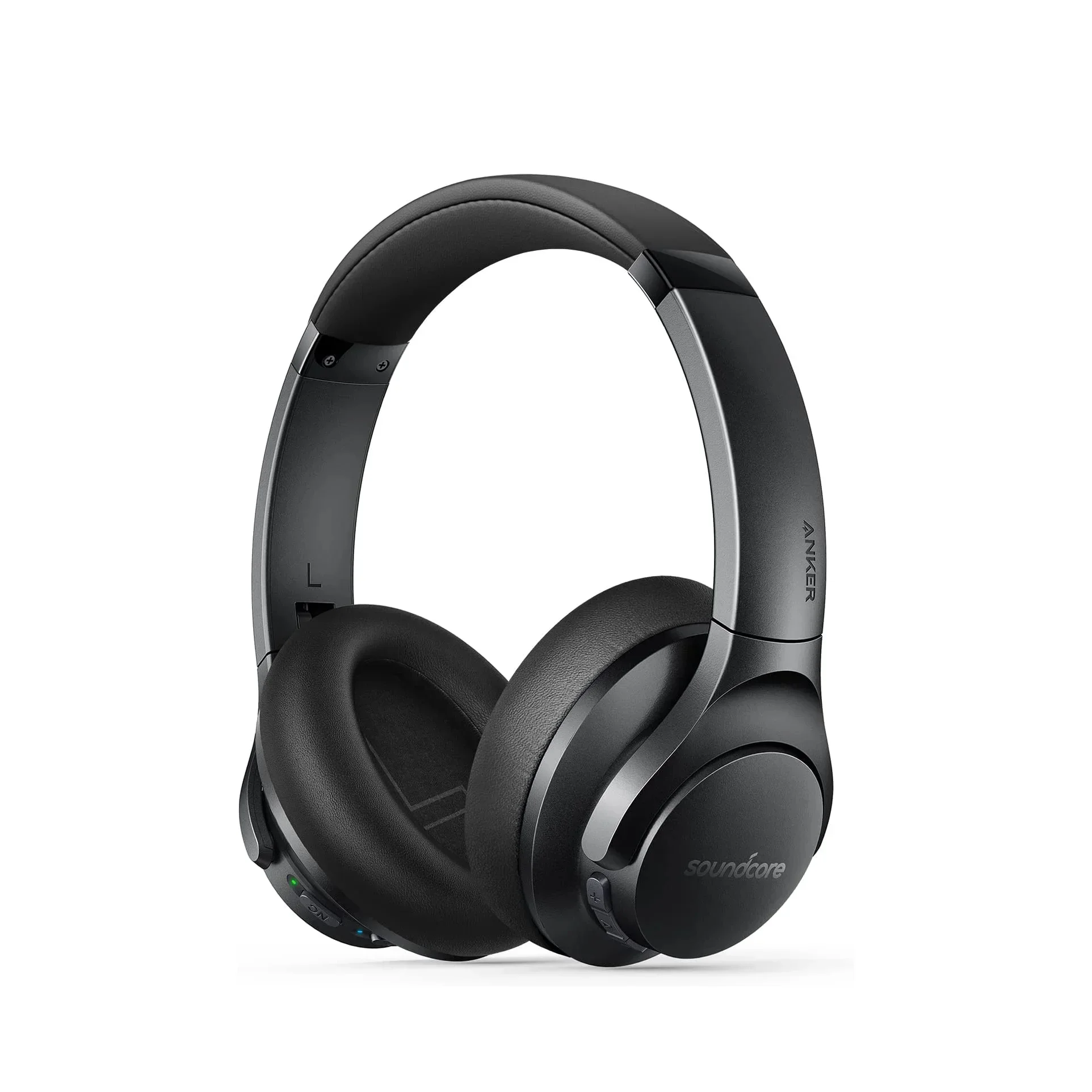 אוזניות Soundcore Life Q20+ עם ביטול רעש פעיל, זמן השמעה של 40 שעות, אודיו Hi-Res, אפליקציה, חיבור ל-2 התקנים, זיכרון