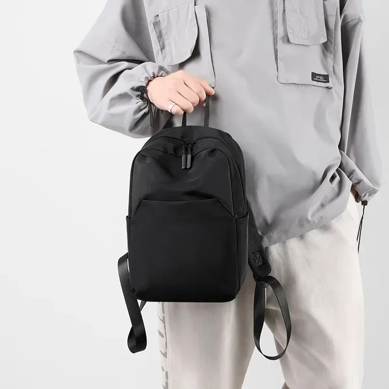Waterproof Wear-resistant Nylon Breathable School Backpack Layered Storage Lightweight for Outdoor Activities Fitness 4