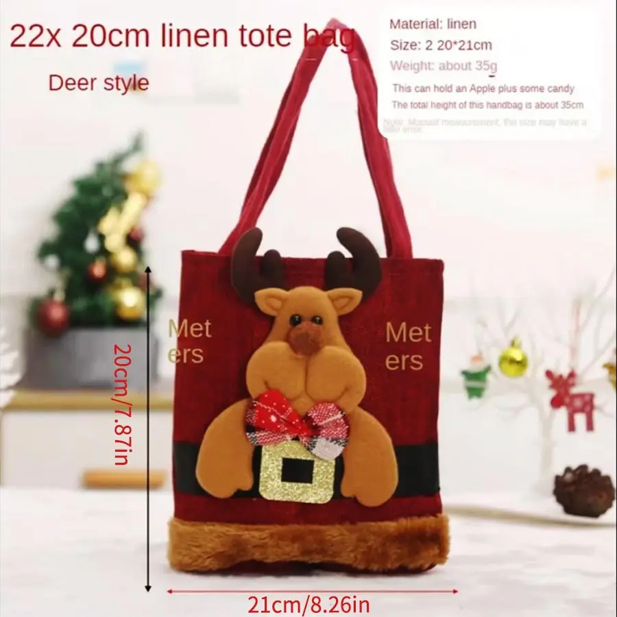 Christmas decorations Santa Snowman fawn gift bag Children gift bag Candy Christmas tote