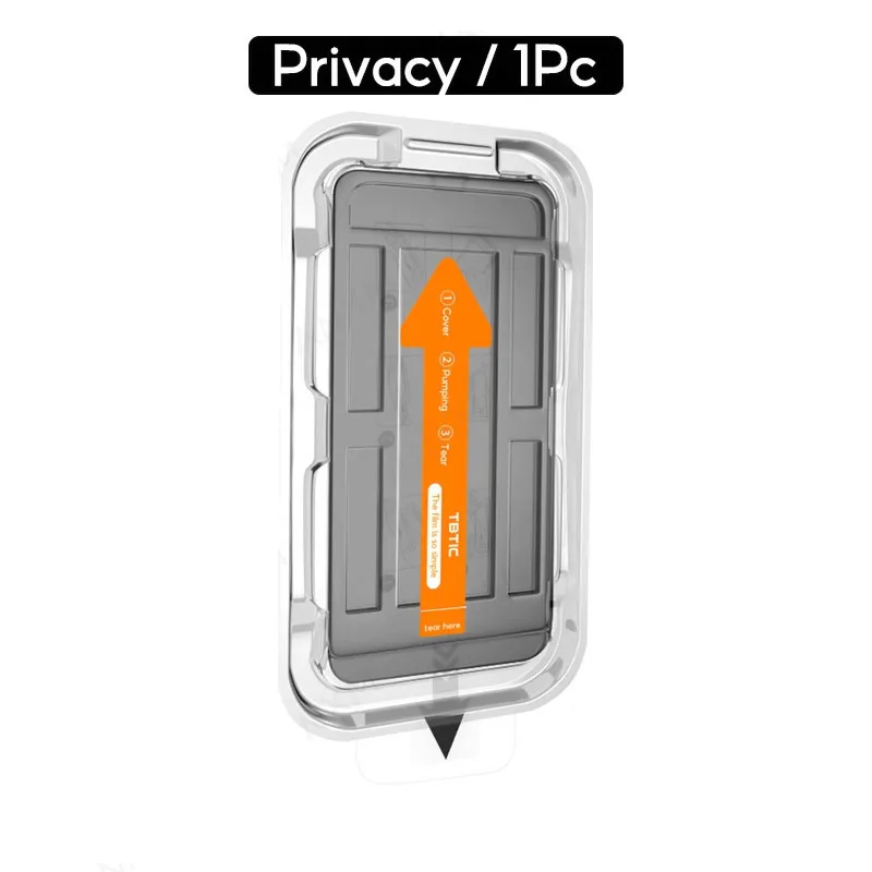 3-1 pezzi di vetro temperato per la privacy per iPhone 17 11 13 12 16 Pro Max 14 15 Plus 16E 17Air protezione dello schermo facile installazione scatola senza polvere