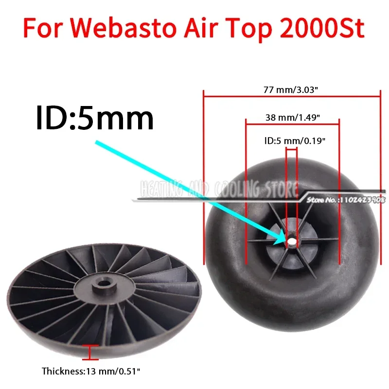 12V Car Heater Blower Fan Motor Inner Wind Wheel For Chinese 2KW 5KW Diesel Air Parking Heaters D2 D4 For Webasto 5000/3500 air diesel heater