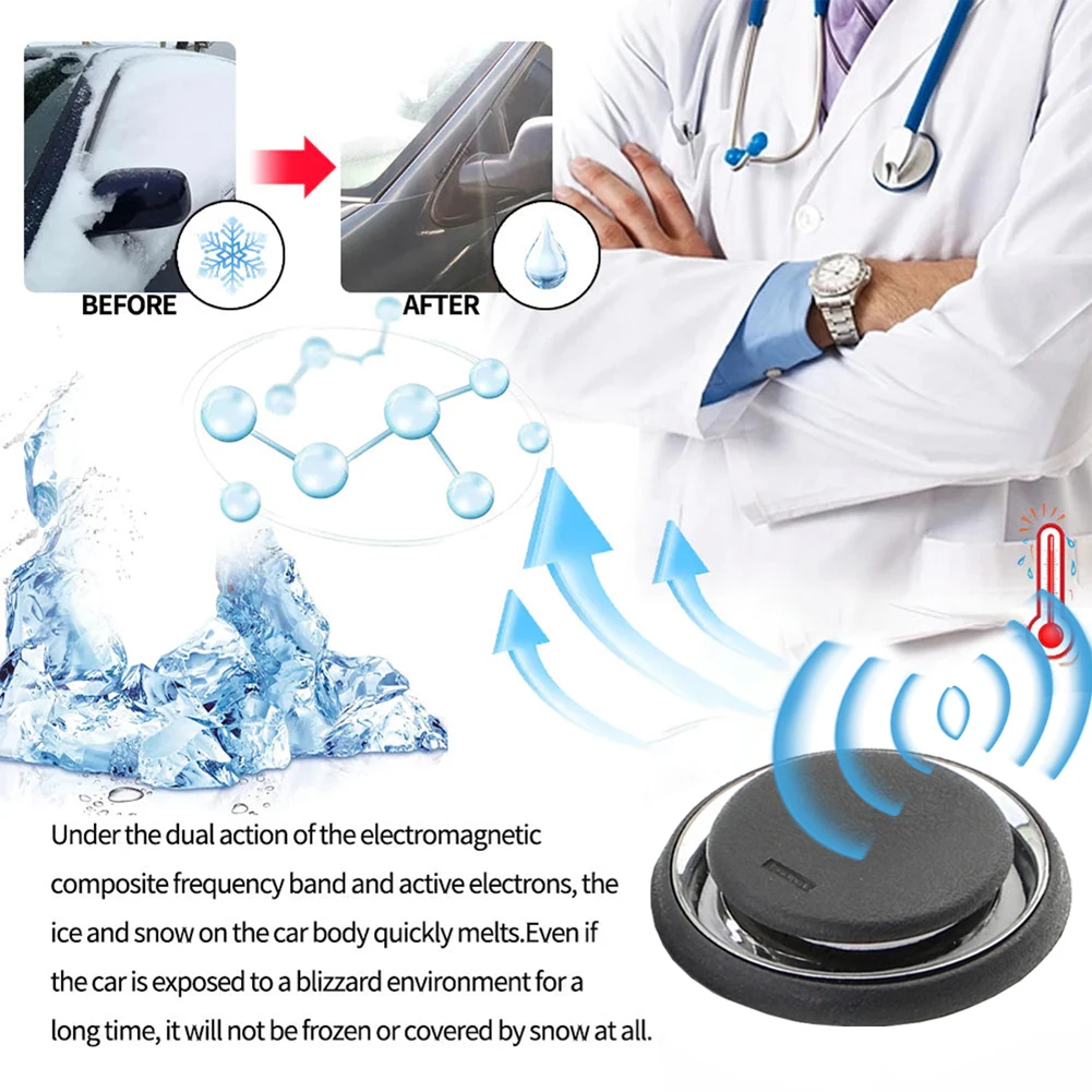 Winter Car Antifreeze Essential Oil Diffuser Solar Electromagnetic Microwave Car Windshield Snow Removal Defrosting Deicer