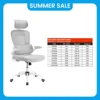 Farini Ergonomic Office Chair, Desk Chair with Headrest and Lumbar Support, High Back Swivel Home Office Chair with Headrest 1