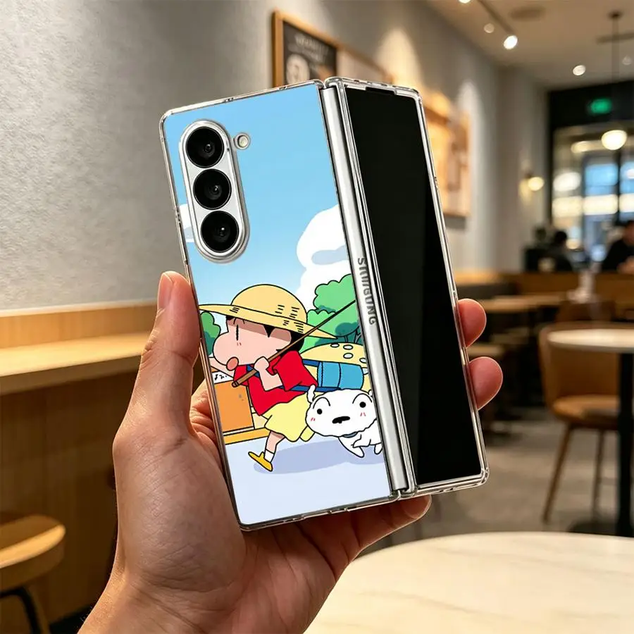 Shinchan & Shiro Themed Foldable Phone Case