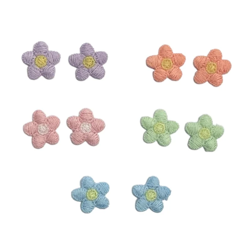 

500pcs/Lot Sew Cute Knit Embroidery Patch Flower Daisy Underwear Headdress Doll Clothing Decoration Accessory Craft Applique