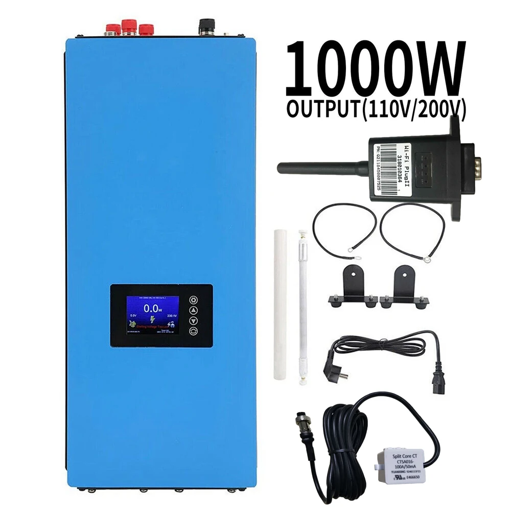 Inverter A Rete Eolica Da 1000W Per Generatore Eolico Trifase Mppt Onda Sinusoidale Pura Con Resistore Di Carico Lcd E Scarico, 22-65V/45-90V