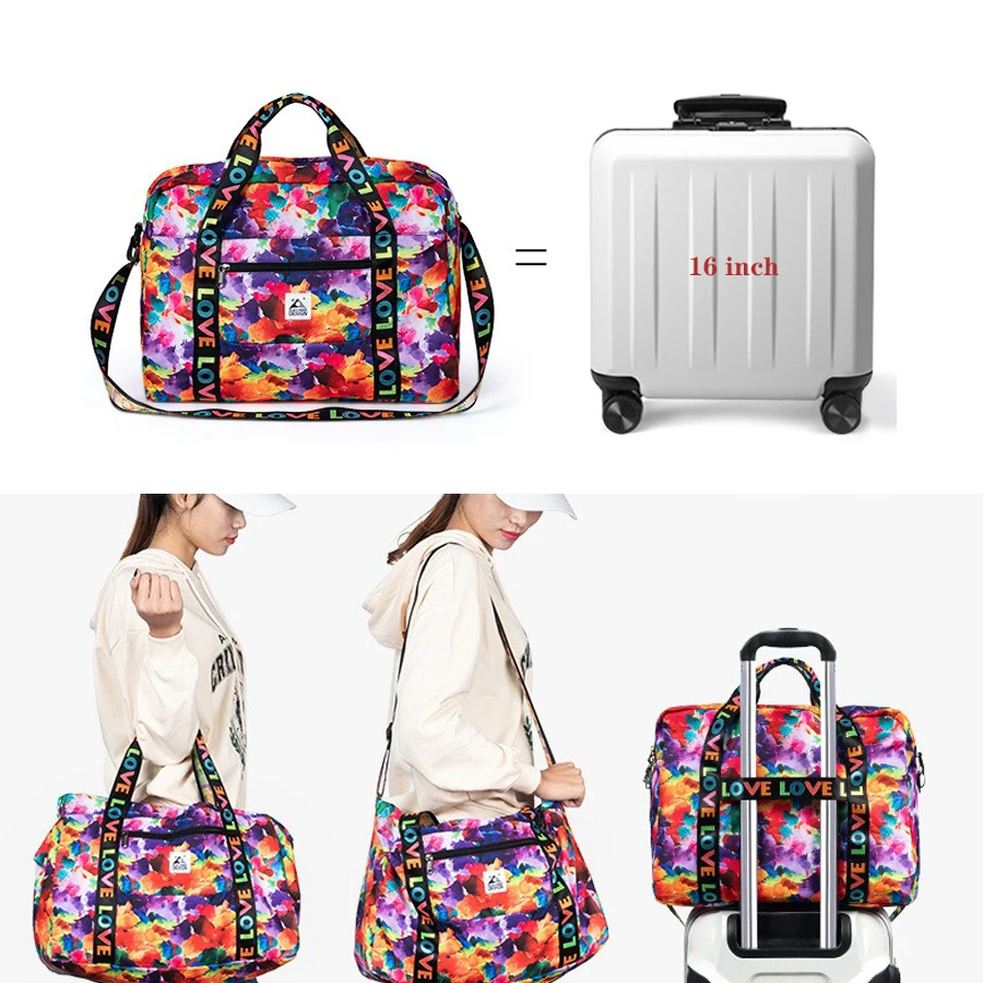 Travel Duffel Bag, Weekender Overnight Carry On Bag for Women, Foldable Travel Duffel Bag ,Gym Luggage