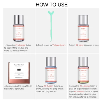 Pro Brow Lift Perming Eyebrow Lifting Brow Lamination Kit with Cling Film Nutrition Keratin Perming Lotion for Home Use 6