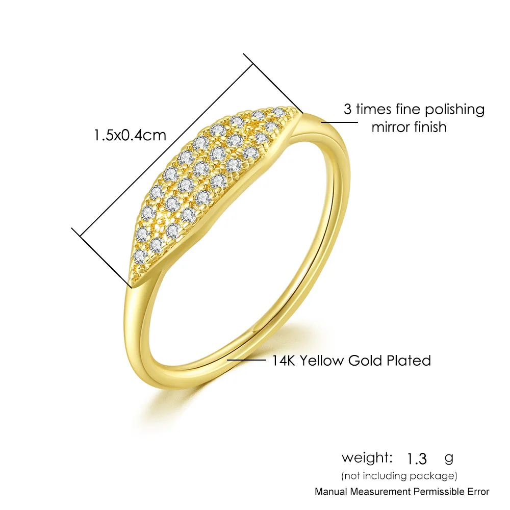 Trend Minimalist Stacking Ring For Women Dainty Zirconia Gold Color Crystal Finger Accessories for Female Jewelry Gift R737 6
